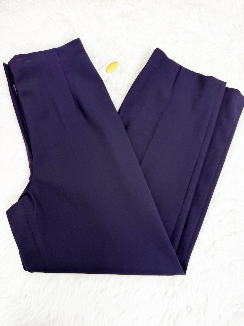 Talbots Vintage Purple Stretch Pants Size 4 Petite NWT Straight Leg